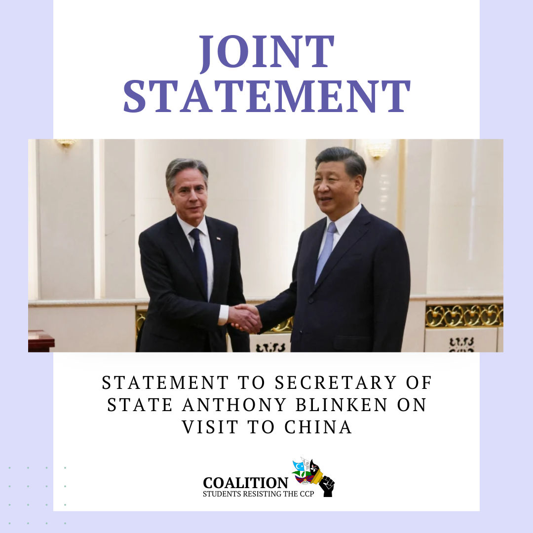 Joint Statement Blinken Visit to China